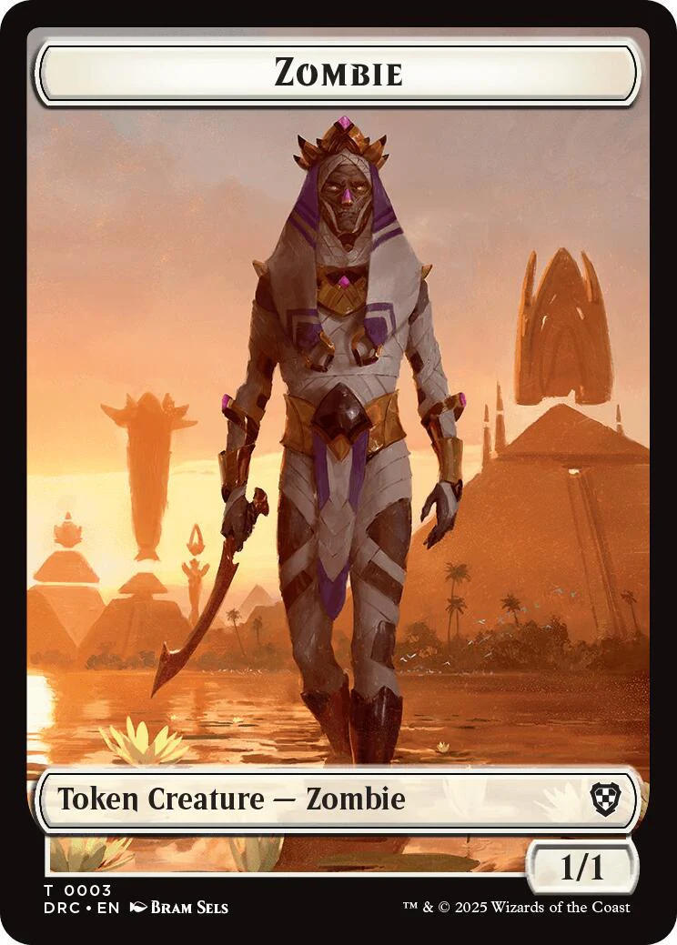 Champion of Wits // Zombie (0003) Double-Sided Token [Aetherdrift Tokens] - Image 2