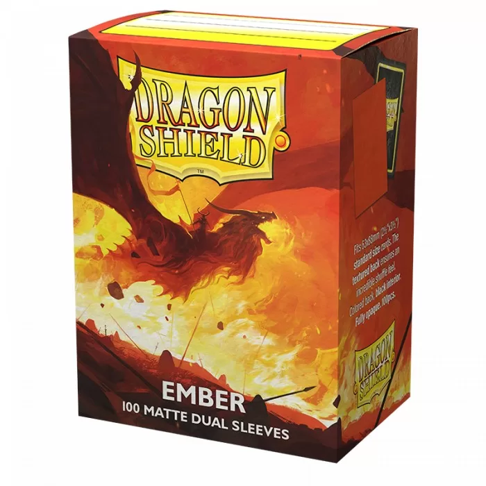 Dragon Shield Sleeves (100) Dual Matte – Ember