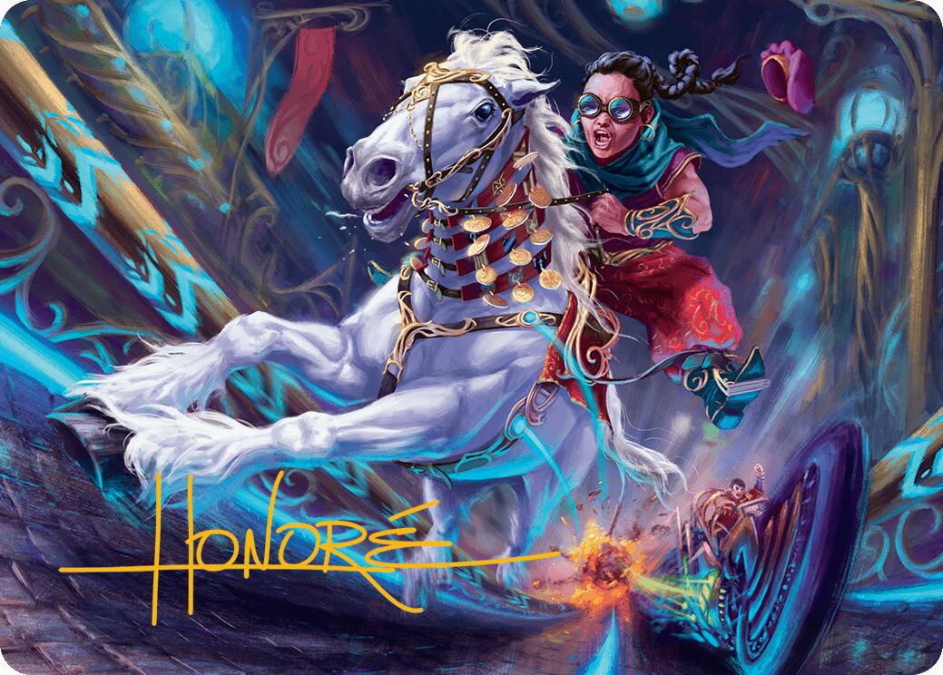 Gilded Ghoda Art Card (34/54) (Gold-Stamped Signature) [Aetherdrift Art Series]