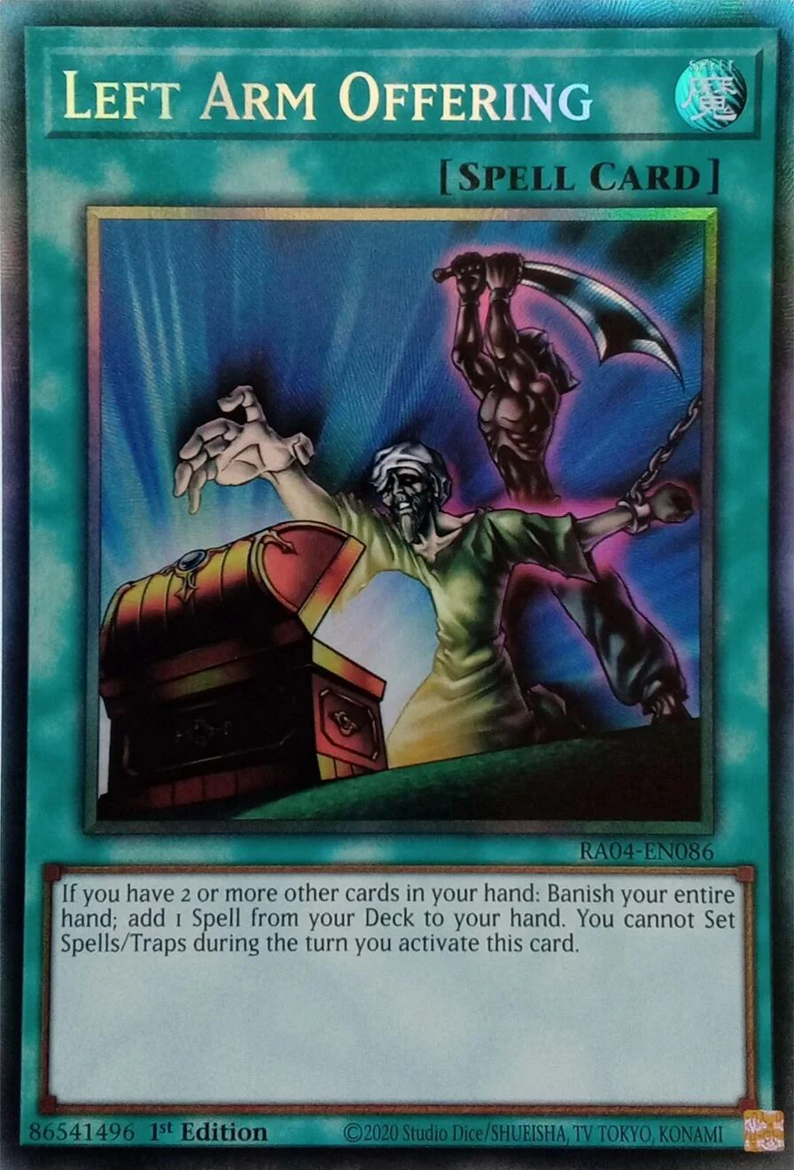Left Arm Offering [RA04-EN086] Prismatic Collector's Rare
