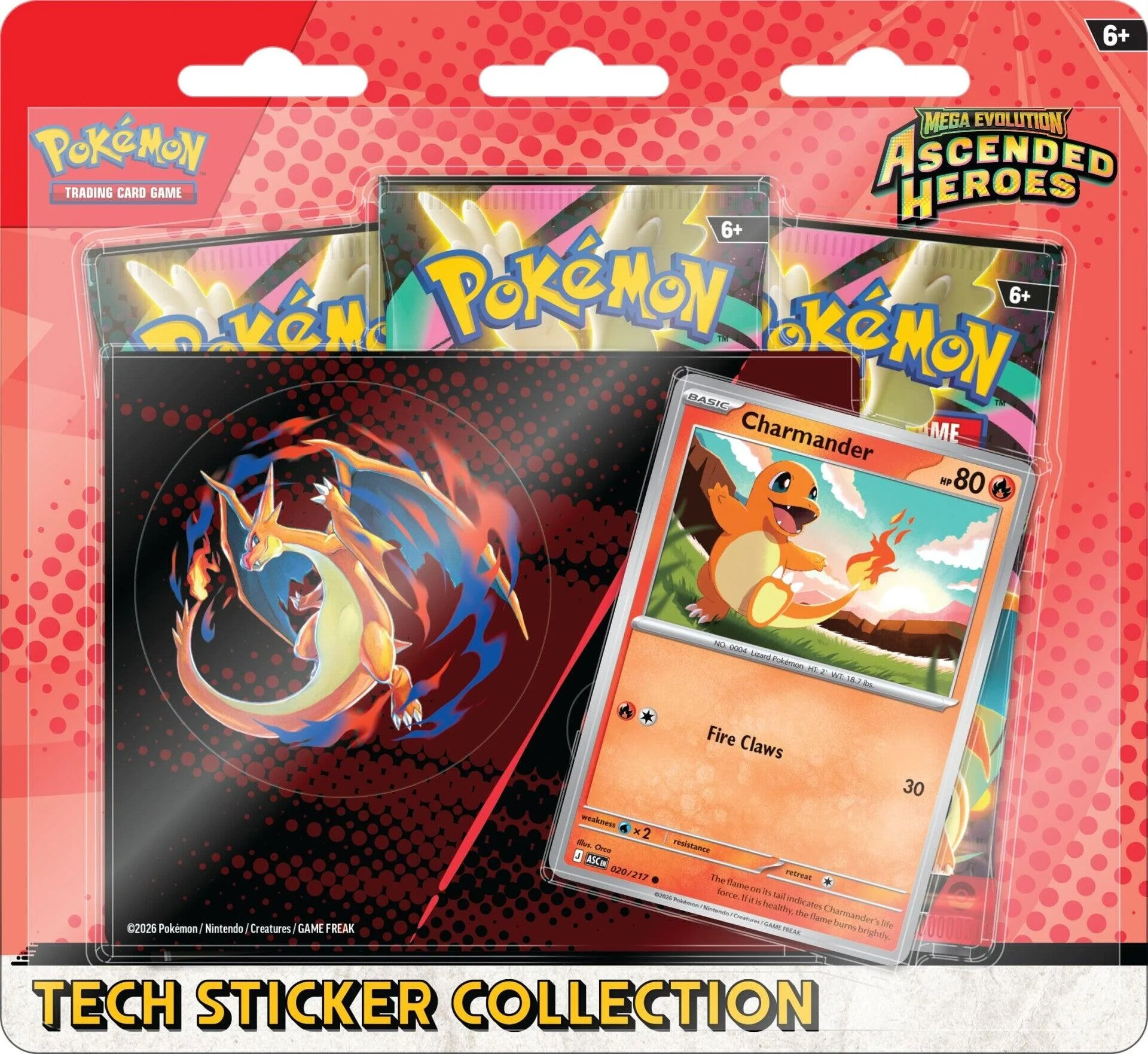 [RESTOCK!!] Mega Evolution: Ascended Heroes - Tech Sticker Collection (Charmander)