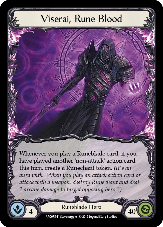Nebula Blade // Viserai, Rune Blood [ARC077 // ARC075] (Arcane Rising) - Image 2