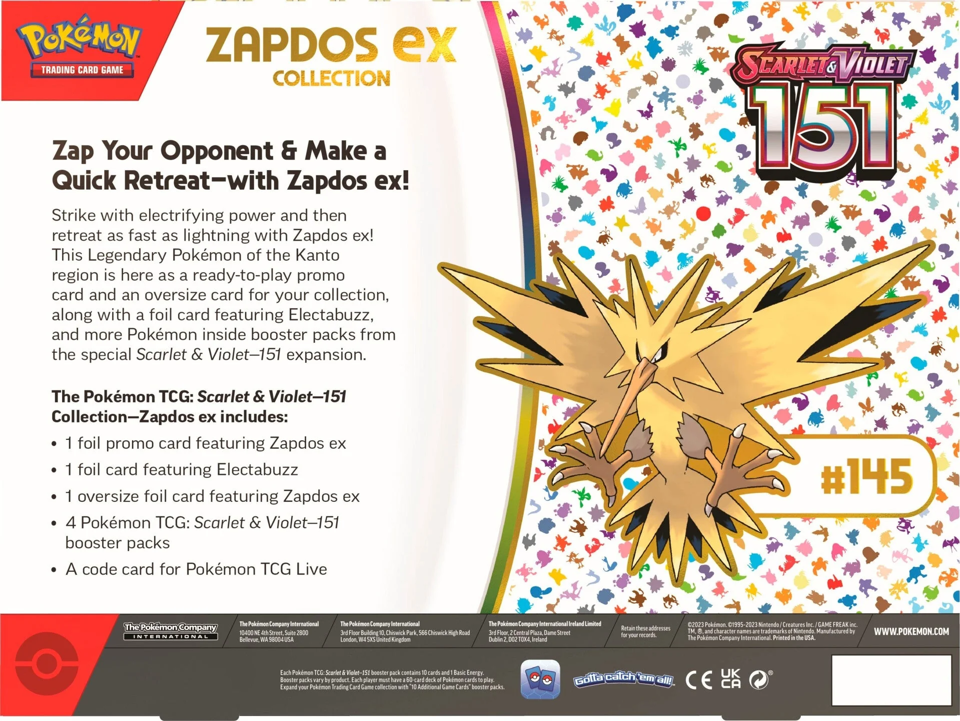Scarlet & Violet: 151 - Zapdos ex Box - Image 3