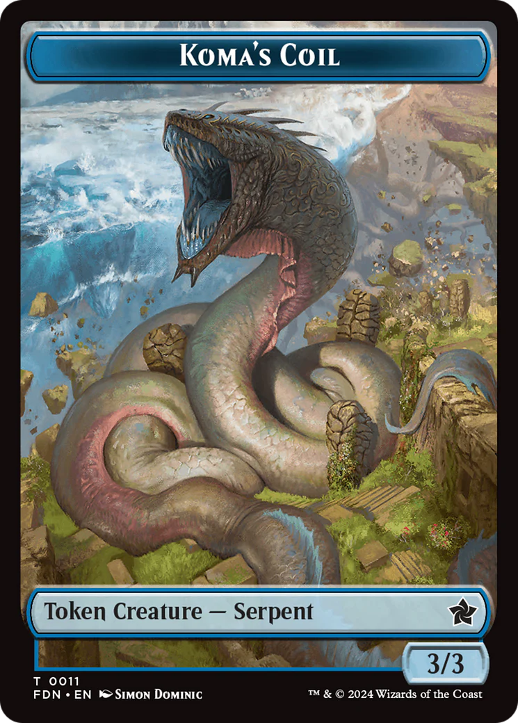 Scion of the Deep // Koma's Coil Doubled-Sided Token [Foundations Tokens] - Image 2