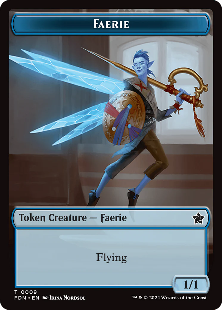 Soldier // Faerie Double-Sided Token [Foundations Tokens] - Image 2